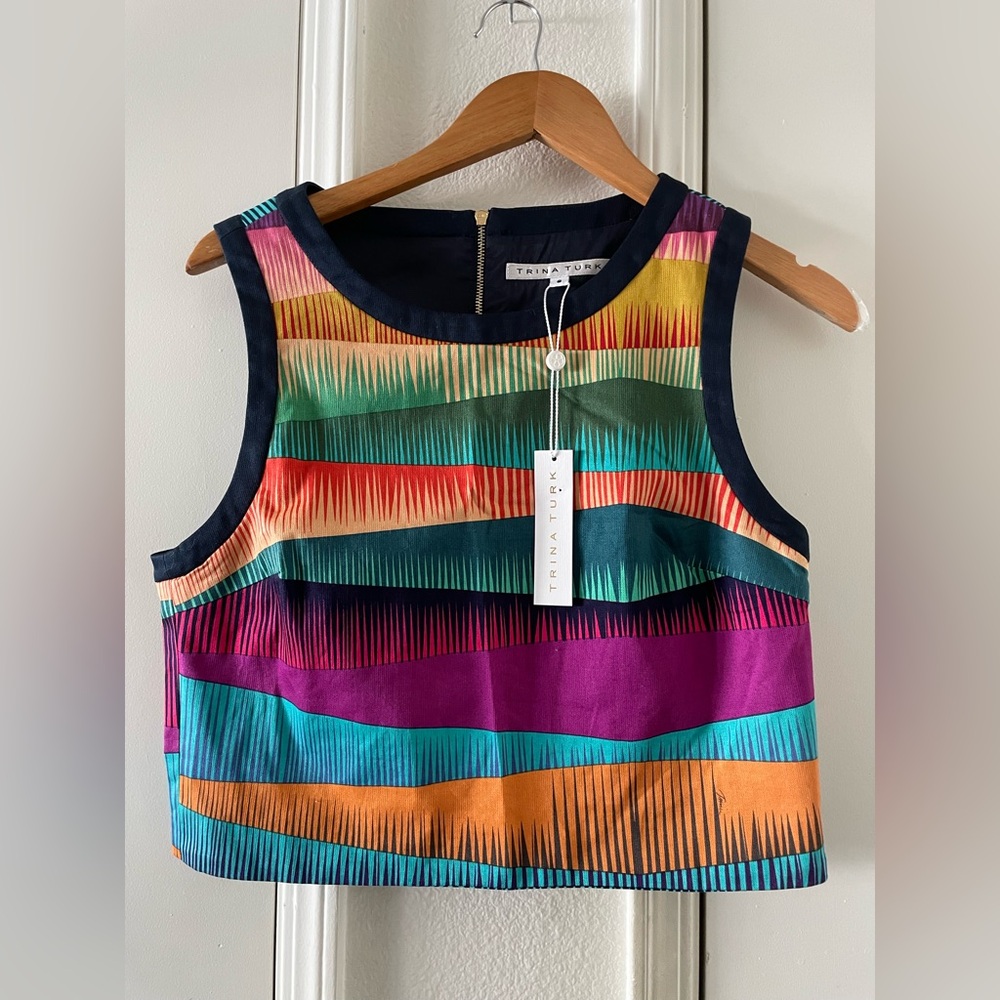 Trina Turk colorful stripped crop top - Picture 2 of 6